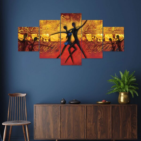 Modren Art Set of Five 3D Framed Paintings for Wall Decoration – Ideal for Home, Living Room, and Bedroom (75 x 43 CM)