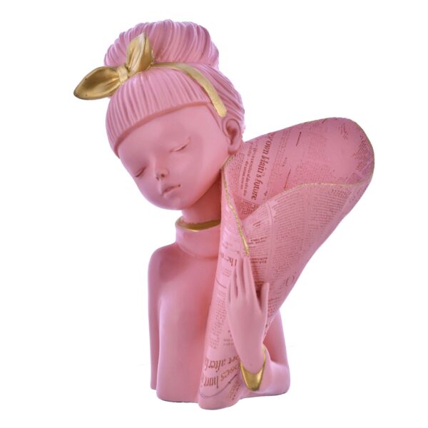 Pink Lady Face with Basket